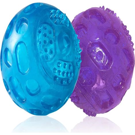 Beyamis Lot 2 balles chien indestructibles - 7.6cm Kong pour dressage taille M (1/5)