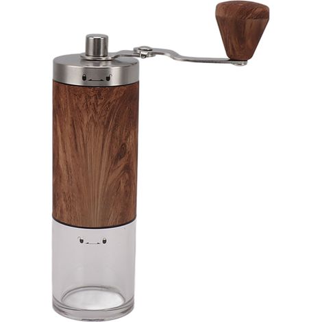 Moulin à café manuel en acier inoxydable, taille de mouture réglable, broyeur à grains manuel amovible pour la maison, le café ou le bureau. (1/5)