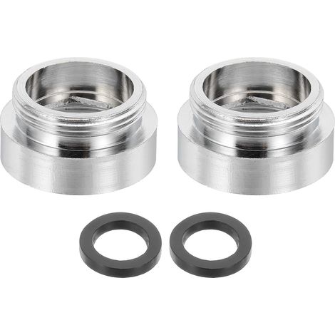 2Pièces Adaptateur De Mousseur De Robinet, Femelle M24 Vers Mâle M22 Avec Joint, Longueur 13mm, Réducteur De Robinet Aérateur, adaptateur robinet cuisine pour tuyau d'arrosage (1/5)