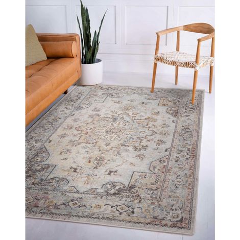 Flores Ester FR05 Traditional Classic Bordered Persian Floral Rug in Multi Large 160x230 cm (5'3"x7'7") (1/4)