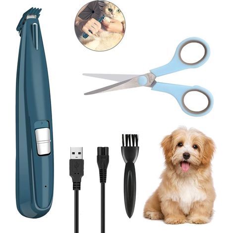 Dog Clippers - Low Noise Cordless Electric Pet Hair Trimmer, USB Rechargeable Dog Grooming Clippers Kit for Small Dogs and Cats Hair Around Face, Paws, Eyes, Ears, Rump (1/5)