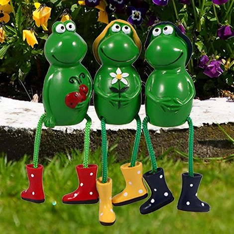 Lot de 3 décorations de jardin amusantes et créatives pour terrasse, balcon, salon ou bureau (1/5)