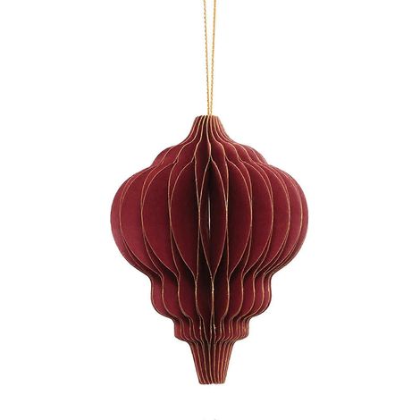 3D papier alvéolé décorations de Noël, paillettes Edge lanterne pour vintage décoration de fête,E (1/5)