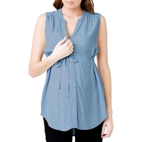 Hauts d'été amples pour femmes, col V, sans manches, tendance (1/5)
