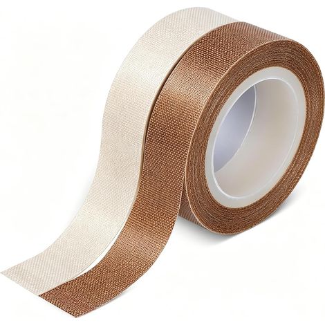 2 Rouleaux Ruban Adhésif PTFE Occultant - Diffuseur pour Bandes LED, Isolation Thermique et Étanche, Blanc et Marron, 15mm x 10M (1/5)