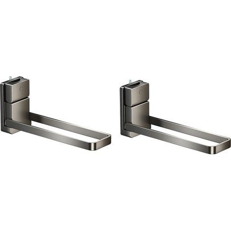 Porte-serviettes en acier inoxydable avec ventouses puissantes, pour organiser les serviettes dans les petits espaces comme les cuisines ou les salles de bains (gris) (1/5)