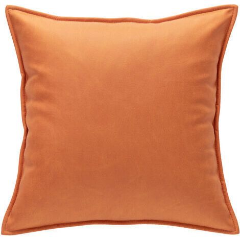 Housse de Coussin en Décorative Canapé Bordure Taie d'oreiller Super Doux Decoration Maison Salon Chambre pour Canapé Clic Clac 50 x 50 cm 20"x20",2 pièces Orange