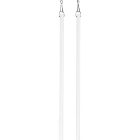 2 Pièces de 43cm de Tige de Tirage de Rideau Blanche, Pièce de Rechange en Fibre de Verre avec Crochet, Tige d'Inclinaison de Store pour Accessoire d'Ouverture de Fenêtre (1/5)