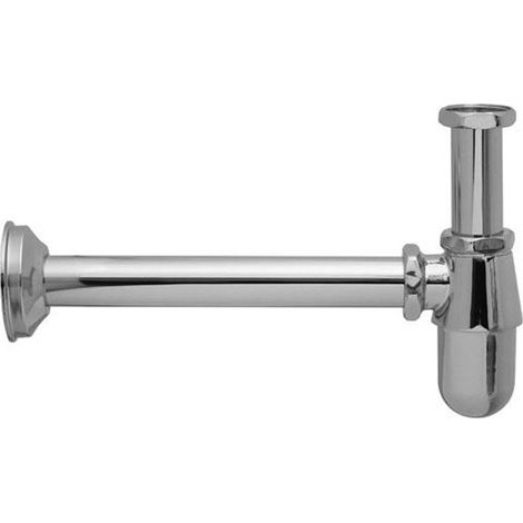 Sifone a bottiglia in ottone 1 1/4, finitura vecchio ottone (1/3)