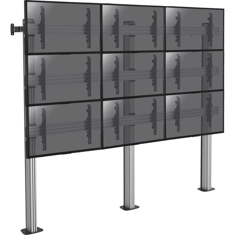 Support sur pieds mur d'images 9 écrans TV 45''-50'' - A visser (1/3)