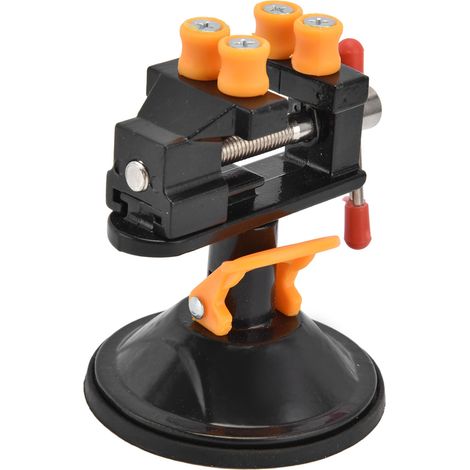 360° drehbarer Saugnapf-Schraubstock, universelle Rundfußklemme für Werkbänke, Spannbereich 0-2,5 cm (1/5)