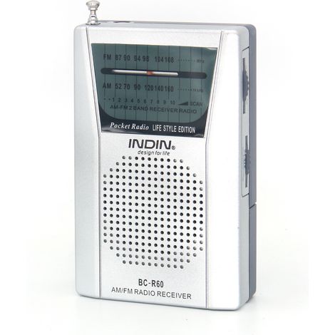 Radio AM/FM portable de poche, mini récepteur radio bi-bande avec antenne, radio rétro à réglage manuel, adaptée à une utilisation en extérieur et aux personnes âgées. (1/5)