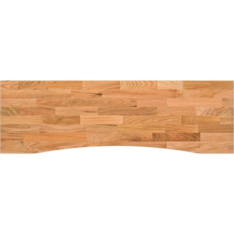 Dessus de bureau marron clair bois chêne massif rectangulaire vidaXL (1/5)