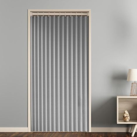 Set of 1 Blackout Curtains for Interior Doors, Grey, 80 x 200 cm (1/5)