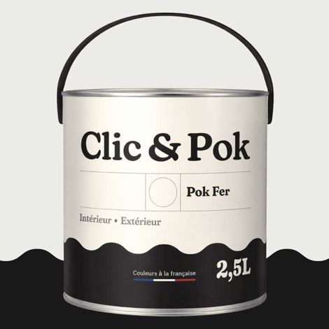 Peinture Fer Antirouille – Métal Extérieur Intérieur, Satinée, Protection Rouille - 2,5L - RAL 9003 - Blanc de sécurité