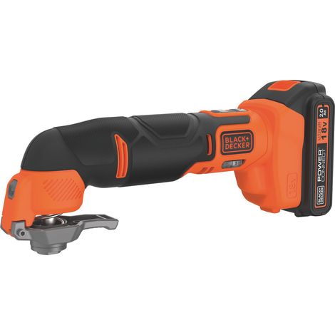 Black+Decker UTENSILE MULTIFUNZIONE A BATTERIA BDCOS18D1K-QW 18 V 1 batteria 1,5 Ah con accessori