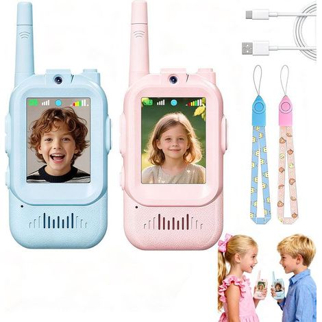 Talkie-walkie vidéo enfant rechargeable – Avec caméra, écran – Longue portée, USB – Communication (1/5)