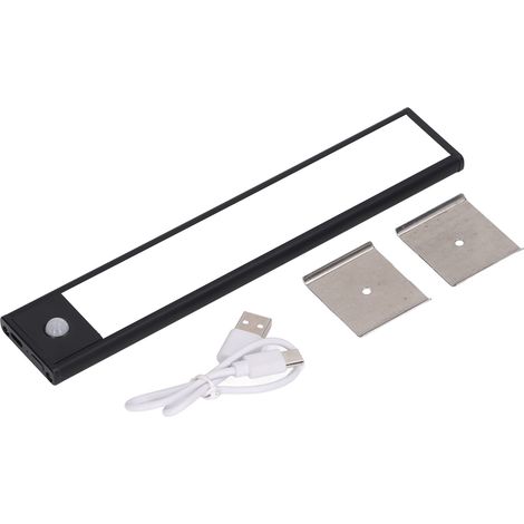 Aluminium-LED-Bewegungsmelderlampe, kabellos, USB-aufladbar, intelligente Beleuchtung für Schrank, Garderobe und Regal. (1/5)
