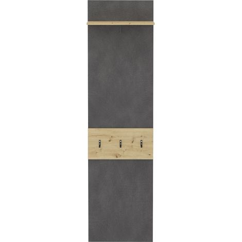 CALICOSY - Penderie d'entrée 1 étagère 3 patères Verona 3 - H188 cm (1/4)