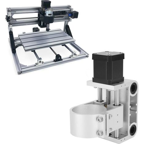Support de moteur de broche d'axe Z en aluminium CNC 300-500W, diamètre du support de broche 52 mm, course adaptée pour 3018-MAX. (1/5)