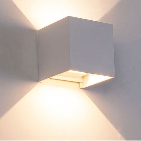 GROOFOO Applique d'intérieur/extérieur 12 W Applique d'intérieur/extérieur 12 W Boîtier blanc Pas d'induction Lumière chaude 12 W Applique à angle réglable [Classe d'efficacité énergétique A++] (1/5)