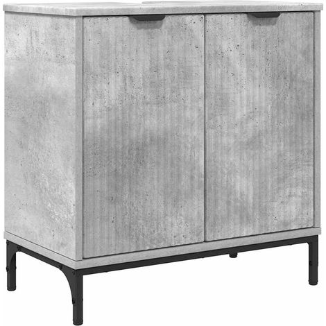 Maison Exclusive - Armadio per Lavabo da Bagno Grigio cemento 60,5 x 33,5 x 61 cm
