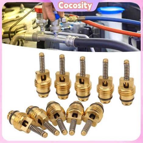 Cocosity Noyau de valve de climatisation Kit de Valve R134A 20 Pièces, Valve de Conditionnement en Alliage auto detachee (1/5)