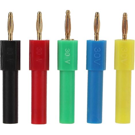 Adaptateur de fiche banane (mâle vers femelle, 2 mm vers 4 mm), laiton PA, pour automobiles (1/4)