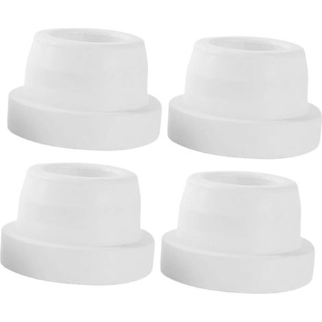 Embouts D'échelle Design Conique en Caoutchouc Blanc Lot de 4 Résistant la Déformation Installation Facile pour Échelle de Piscine (1/5)