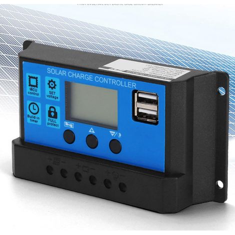 Contrôleur de Panneau Solaire 60A/50A/40A/30A/20A/10A 12V 24V contrôleur de Solaire Automatique contrôleur PWM(40A) (1/5)