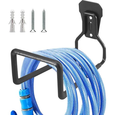 1 Support Tuyau Arrosage,Fer Robuste,Antirouille,Mural,Jardin,Garage,Atelier (1/5)