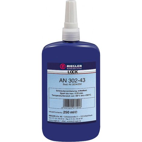 Riegler Lock AN 302-43 adhesivo anaeróbico de resistencia media 50 ml - 114554 (1/2)