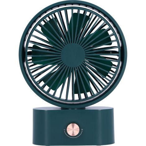 Ventilateur électrique portable à tête oscillante 270°, 10 vitesses, chargement USB, idéal pour la maison (écologique). (1/5)