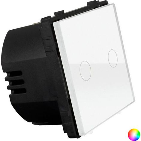 Interruptor Táctil Doble Modern Blanco