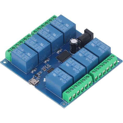 Treiberloses USB-Relaismodul, 8 Kanäle, 5V stabil, intelligente Steuerrelaisplatine für Mechatronik (1/5)