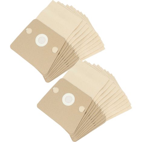 vhbw 20x Sacs compatible avec Rowenta Soam  Neo aspirateur - 22,5cm x 16,5cm couleur sable (1/5)