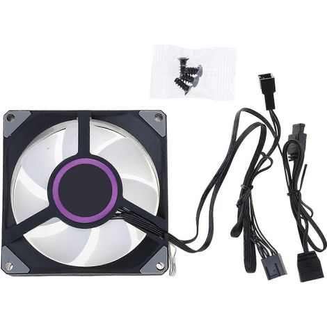 9025 Desktop-Lüfter 90 mm ARGB LED-Beleuchtung Computergehäuselüfter mit PWM-Steuerung, geräuscharm, Schwarz (Schwarz) (1/5)