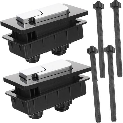 Bouton Double chasse d’eau pour réservoir, Abs, Noir (1/5)