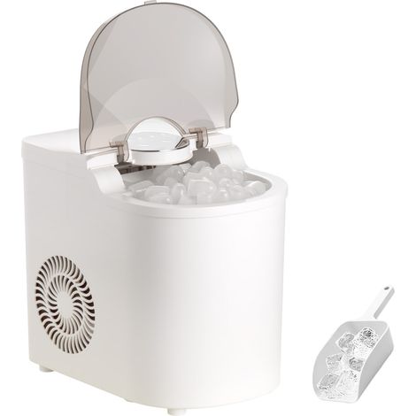 Mophorn Tisch-Eiswürfelmaschine, 7 Eiswürfel in 6 Minuten, 11,8 kg täglich, selbstreinigendes Gerät mit Eisschaufel, Eiswürfelmaschine mit zwei Größen von Kugeleis für Zuhause, Büro, Bar oder Party (1/5)