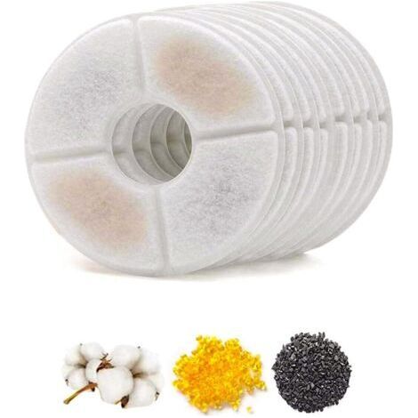Filtre Fontaine Eau Chat,Filtre Fontaine Chat,Cat Filtres de Fontaine pour Chat Filtres de Rechange de Fontaine d'animal Familier avec la résine et Charbon Actif 8 Pack (1/5)
