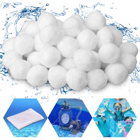 Boule filtrante 700g filtre à bille de pompe de piscine matériel de filtre, remplacer 25kg filtre à sable de piscine accessoires de système de filtre à sable de quartz (blanc) (1/5)