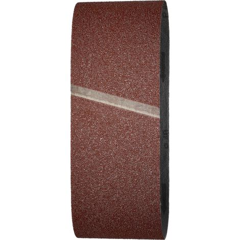 Lot de 6 Bandes Abrasives, Grain 40, Dimensions 75 x 533 mm, pour Ponceuse à Bande - wolfcraft 3101000 (1/5)