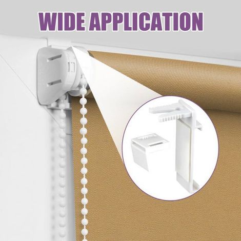 Lot De 8 Fixation Store Sans Percage Pour Fenêtre Pvc Et Bois, Support De Serrage Réglable Pour Store Enrouleur Jour Nuit Et Occul (1/5)