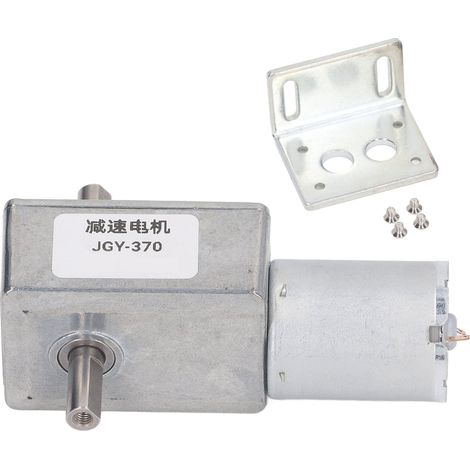 12-V-Gleichstrom-Schneckengetriebemotor, 30 U/min, zwei 12-mm-Wellen, 25 kg·cm Drehmoment, reversibel, selbsthemmend, Turbo-Getriebemotor (1/5)