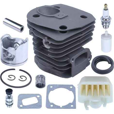 Cylindre-piston (44 mm) + filtre à air + kit piston compatible avec les tronçonneuses Husqvarna 350, 351, 353 et 346 XP.