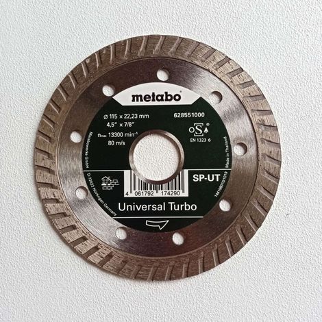 Metabo 115x22,23mm sp-ut universal turbo disco diamantato per edilizia (1/4)