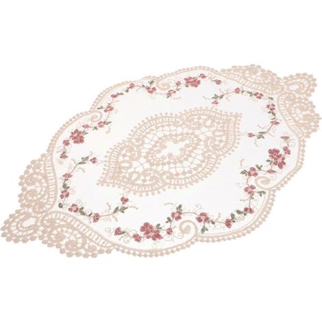 1 napperon brodé en dentelle ajourée, décoration de table créative (1/5)