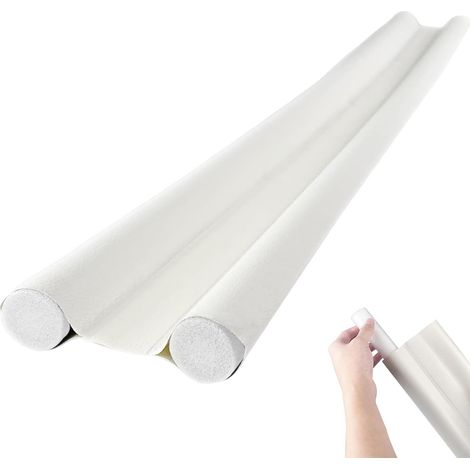 Boudin de Porte Double Isolant, Joint Double pour Bloqueur de Bruit, Coupe Vent Porte, Protection Contre Les Courants d'air (Blanc) (1/5)