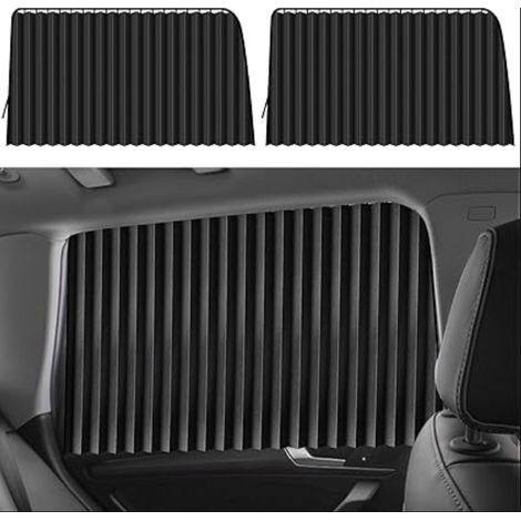 Pare-Soleil Vitre de Voiture Parasol pour Vitres latérales Rideaux Magnétique pour Bloquer Les Rayons UV et la Chaleur Noir (1/5)