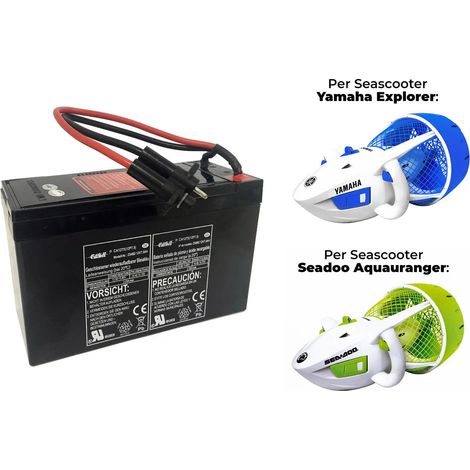 Batteria Seascooter Yamaha Explorer / Seal - Nautica Navigator / Skipper & Sea Doo Aquaranger - 12V / 7,5ah (1/3)